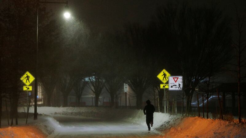 Winter snow storm Grayson left its mark in Cambridge, Massachusetts, but the city was ready for it. Photograph: Reuters/Brian Snyder