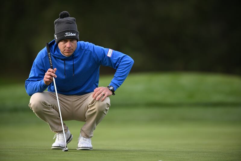 Peter Malnati of the United States was leading when play was halted. Photograph: Orlando Ramirez/Getty Images
