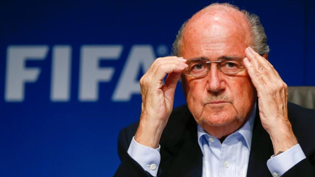 FIFA President Sepp Blatter addresses a news conference after a meeting of the FIFA executive committee in Zurich on Friday. Photograph: Reuters