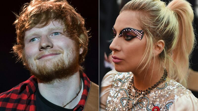 Ed Sheeran and Lady Gaga
