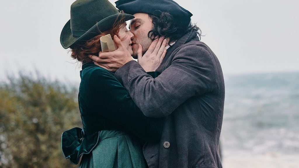 Poldark being sexy for his country with revolutionary farmhand Tess.