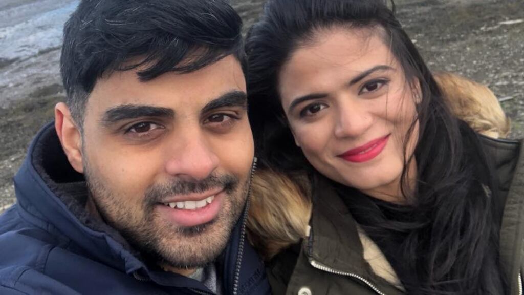 Nayyab Tariq and her husband Ayaz Ul Hassan. Photograph : Facebook