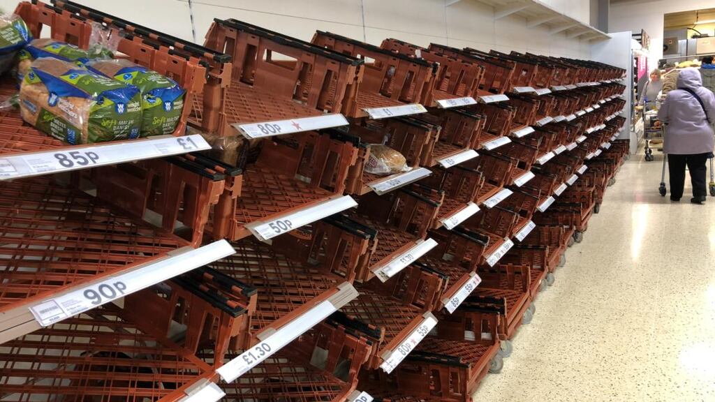 The consortium said retailers typically stored no more than two weeks’ inventory and it became difficult to restock stores if the supply chain was disrupted. Photograph: Matt Cardy/Getty Images
