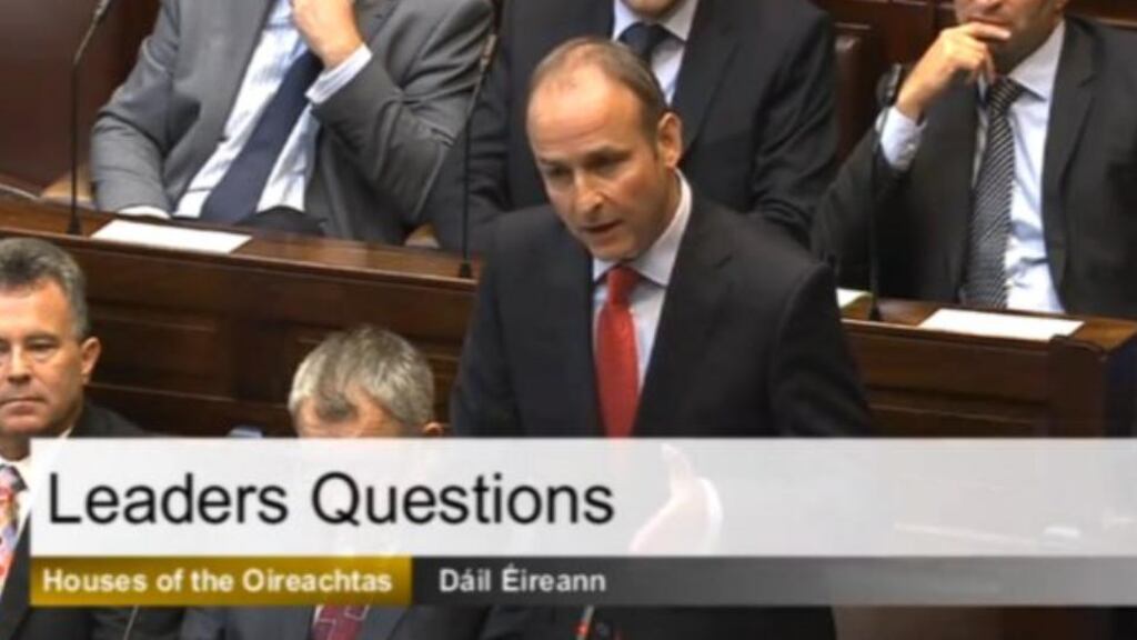 Fianna Fáil leader Micheal Martin  struck the wrong note when carping at the Government today.