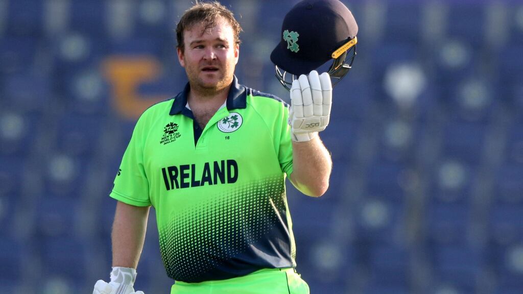 Ireland’s Paul Stirling: he and Shane Getkate have both entered a mandatory 10-day isolation period. Photograph: Pankaj Nangia/Inpho