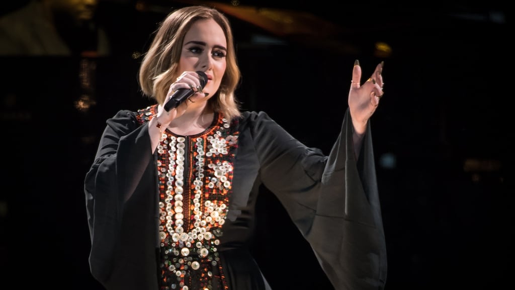 Sell-out shows from the likes of Adele (above), Rod Stewart, Justin Bieber and Paul Simon helped boost profits for the owners of the 3Arena in Dublin last year.