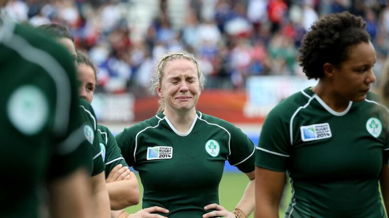 Ireland’s Niamh Briggs after the defeat to France at the Stade Jean Bouin. Photograph: Dan Sheridan / Inpho