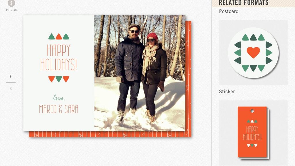 The Makr app allows users to customise their festive greetings