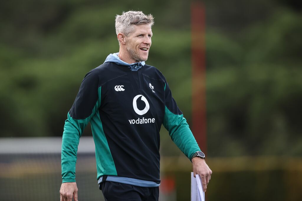 Interim head coach Simon Easterby at Ireland's training camp in Quinta do Lago, Portugal this week. Photograph: Ben Brady/Inpho