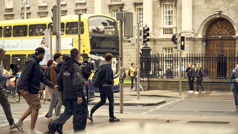 The exterior of Trinity College. “What we did in there was mental. Some days we were doing five locations in one day.” Photograph: Enda Bowe