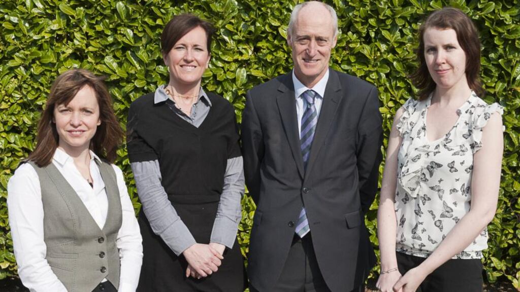 Alzheimer’s study co-ordinating team: Fiona Cregg, Lisa Crosby, Brian Lawlor and Sinead Larkin.