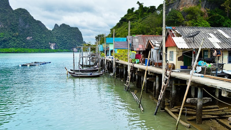 A fishing village in Phuket, Thailand