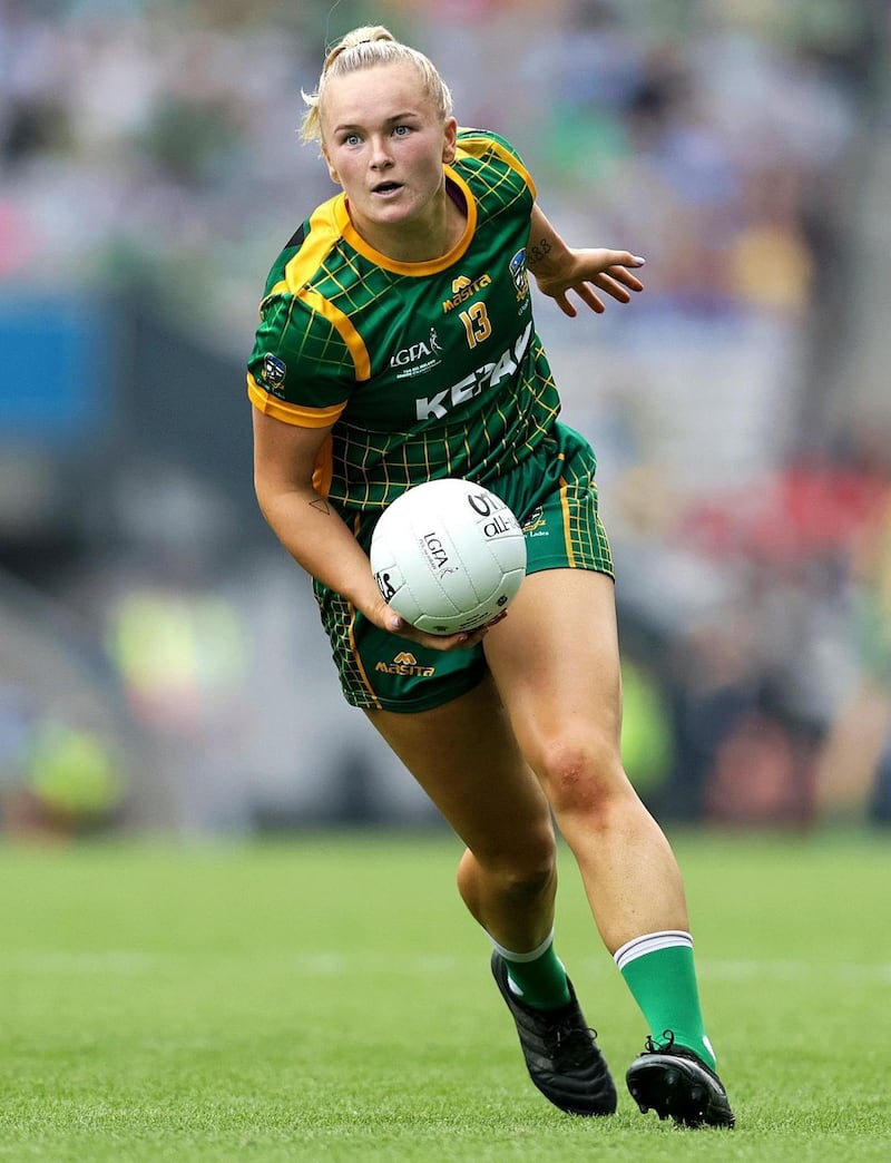 Meath’s Vikki Wall in the TG4 All-Ireland Senior Ladies Football Championship Final against Dublin in Croke Park on September 5th. Photograph: Laszlo Geczo/Inpho