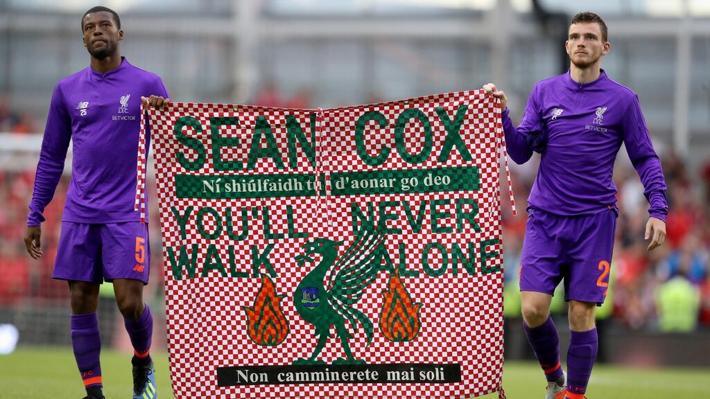 Dublin club Clanna Gael Fontenoy will be helping to fund-raise for the Seán Cox Rehabilitation Trust on Friday evening. Photograph: Oisin Keniry/Inpho