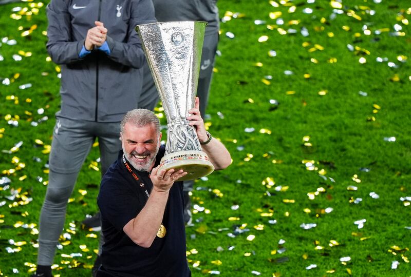 Tottenham sacked Ange Postecoglou despite him delivering the Europa League for them. Photograph: Andrew Milligan/PA