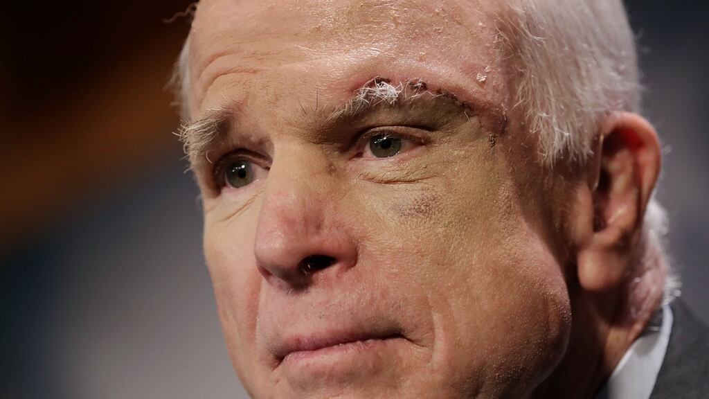 Senator John McCain will no longer receive treatment for his brain cancer. File photograph:  Chip Somodevilla/Getty Images)