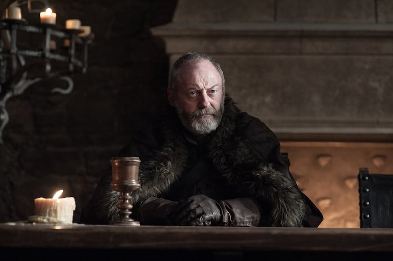 Liam Cunningham as Ser Davos Seaworth in Game of Thrones. Photogarph; Helen Sloan/HBO