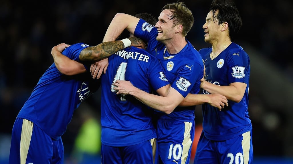 Leicester City will hope to maintain their fine form this weekend against Watford. Photograph: Laurence Griffiths/Getty Images