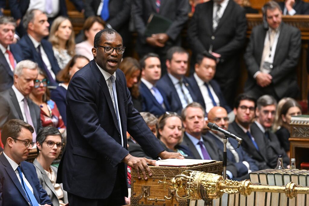 UK chancellor of the exchequer Kwasi Kwarteng delivering his mini-budget in the House of Commons. Photograph: Jessica Taylor/PA