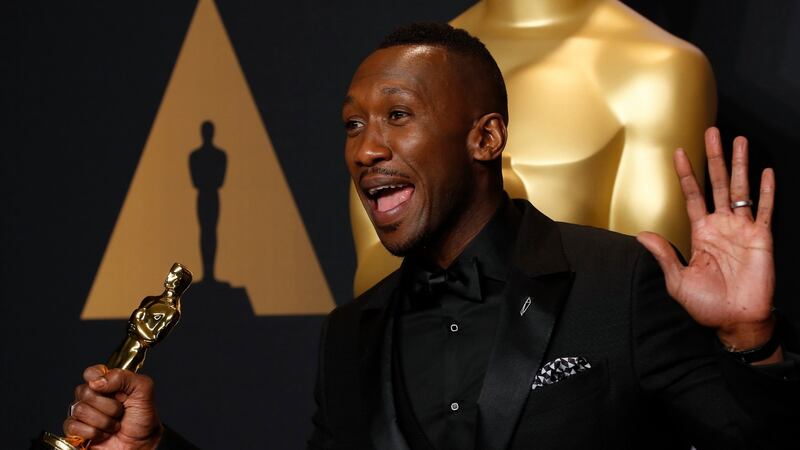 Mahershala Ali of ‘Moonlight’ poses with his Oscar for best supporting actor. Photograph: Lucy Nicholson/Reuters