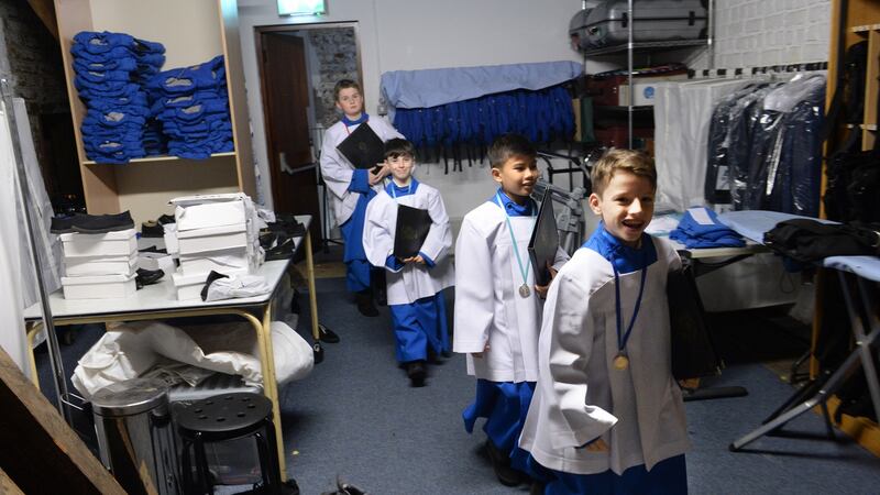 Members of the Palestrina Choir. Photograph: Dara Mac Donaill