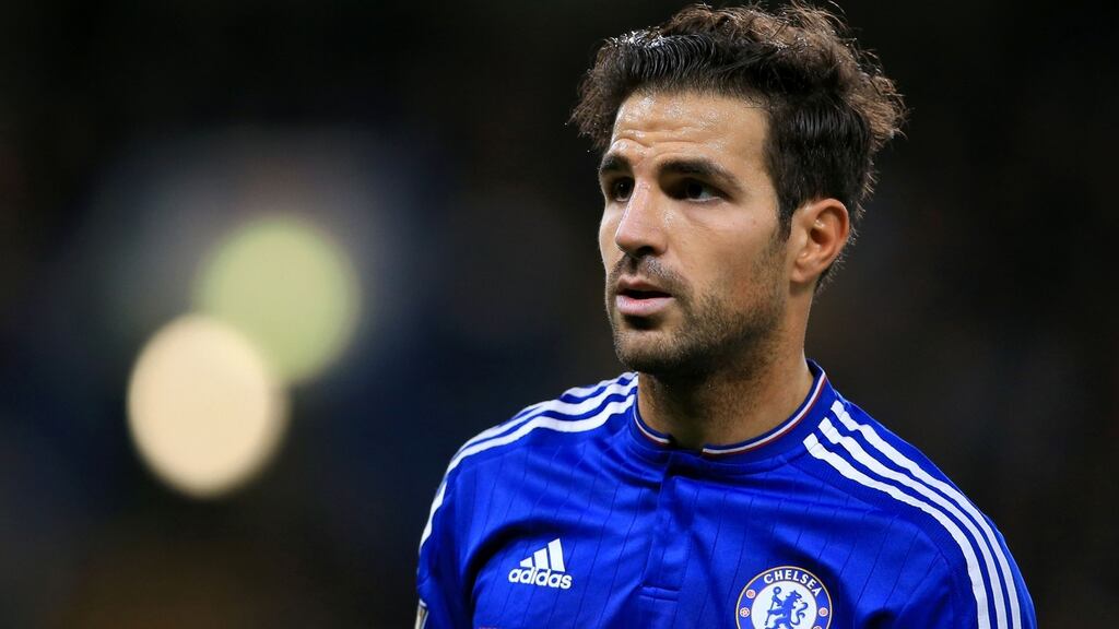 Chelsea’s Cesc Fabregas has been backed to improve his form by fellow Spaniard Pedro. Photograph: John Walton/PA