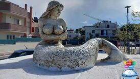‘Too provocative’ mermaid statue causes stir in southern Italy