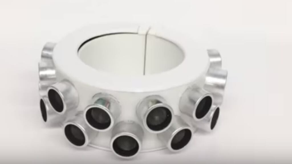 The prototype device  will jam the microphones of any smart speakers within range