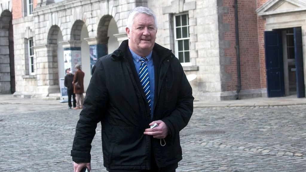 Retired Garda sergeant William Hughes at the Disclosures Tribunal in Dublin Castle this afternoon. Photo Gareth Chaney/Collins Photos