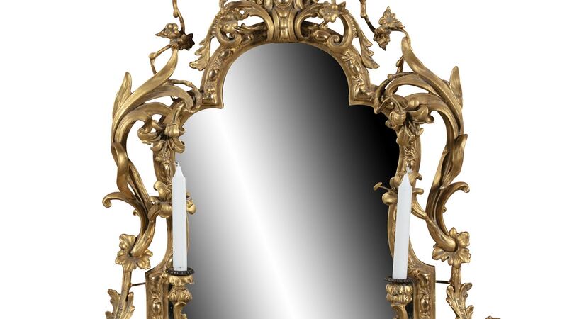 19th century giltwood girandole mirror €800–€1,000 at Adam’s