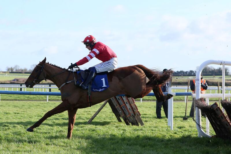Blood Destiny, ridden by Paul Townend, winning The Race Displays Hurdle at Fairyhouse last year. Willie Mullins has three entrants among the nine left in the WillowWarm Gold Cup. Photograph: Peter Mooney/Inpho