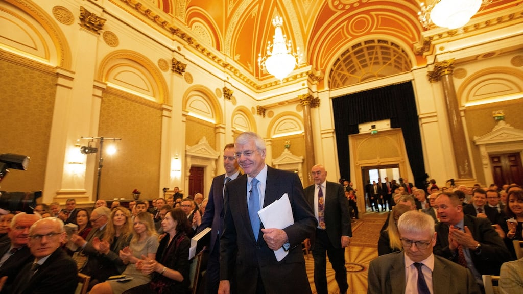 John Major in Dublin this week. The fundamentally decent side of British democracy was represented when the former British prime minister travelled to Longford to deliver the Albert Reynolds memorial lecture and also spoke in Dublin. Photograph: Tom Honan