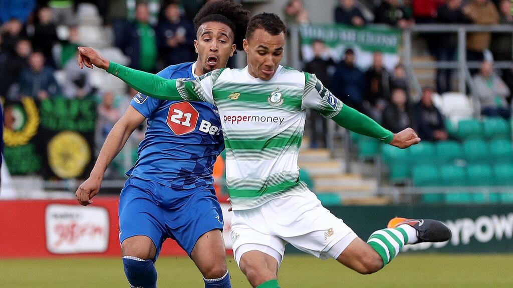Graham Burke will play for Shamrock Rovers away to Sligo Rovers on Saturday night before travelling to Glasgow for the friendly between Celtic and the Republic of Ireland. Photograph: Bryan Keane/Inpho