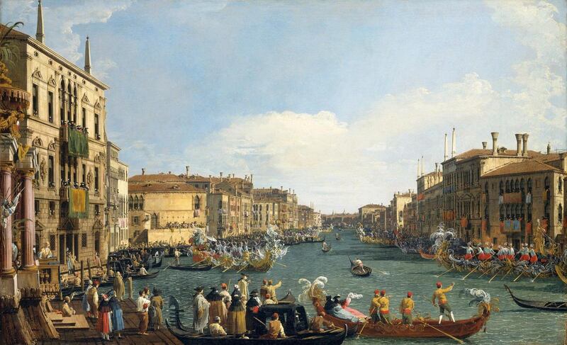 Canaletto: A Regatta on the Grand Canal, c1733-4. Images courtesy of the National Gallery of Ireland and the Royal Collection Trust