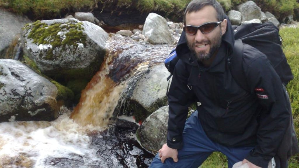 Alexandr Bekmirzaev hiking in Wicklow in 2010: captured by Kurds in December while fighting for Isis in Syria.