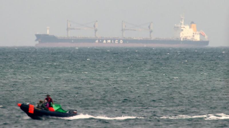 There were 21 people on board and there are no reports of any injuries. Photograph: Niall Carson/PA Wire