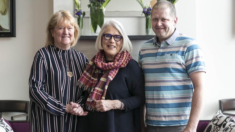 Caitriona Twomey and Tomas Kalinauskas of Cork Penny Dinners, with Darina Allen (centre) at the Food Writers’ Guild awards.