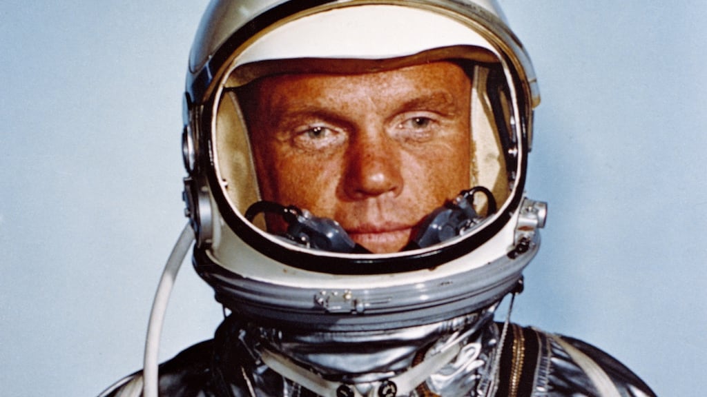 The first American to orbit the Earth, John Glenn, had an ancestor who emigrated from Ireland to Pennsylvania in 1768. Photograph: Nasa