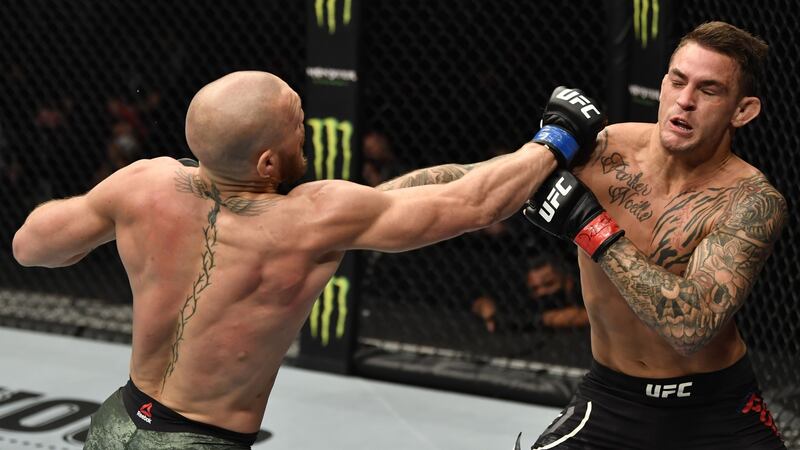 McGregor took on Poirier in Abu Dhabi last January. Photo: Jeff Bottari/Zuffa LLC