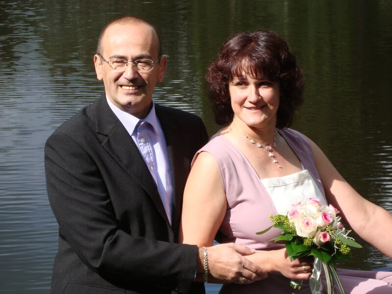 Ralf and Petra Bladt on their wedding day