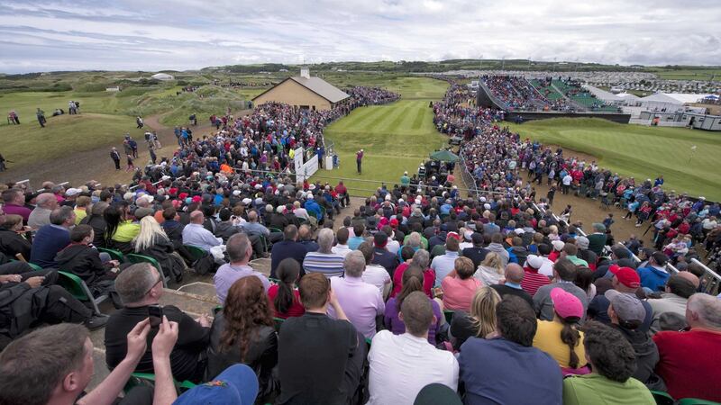 Record crowds flocked to the Irish Open at Portrush in 2012. Photograph: Russell Pritchard/Inpho