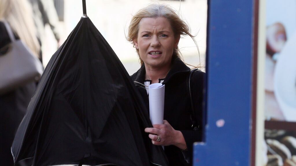 Sharon Kelly from Co Offaly leaves the Four Courts after she was awarded €90,000 damages. Photograph: Courts Collins