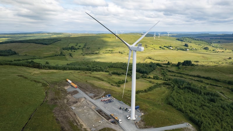 Lenalea SSE wind farm Lenalea reached full power and connected to Ireland’s national grid in late 2023. Photograph: Clive Wasson.