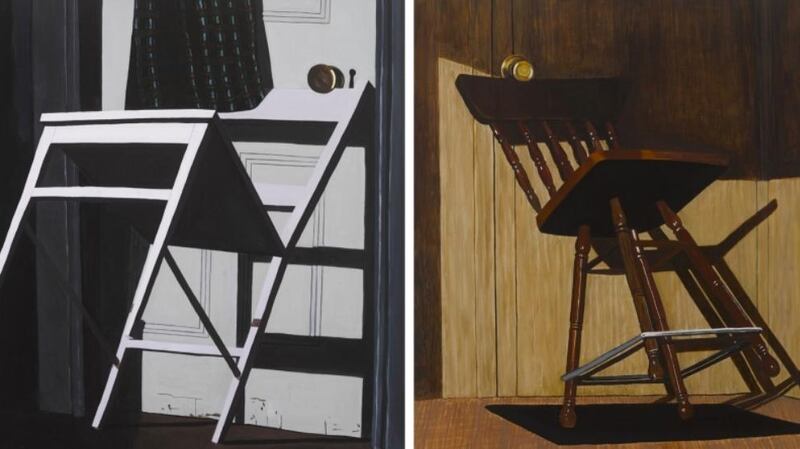 Stephen Loughman, Wolf Walking (Diptych), 2018.