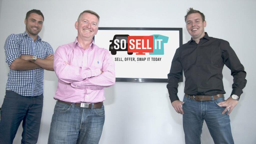 So Sell It co-founders Ed Byrne, Glen Reid and David Byrne