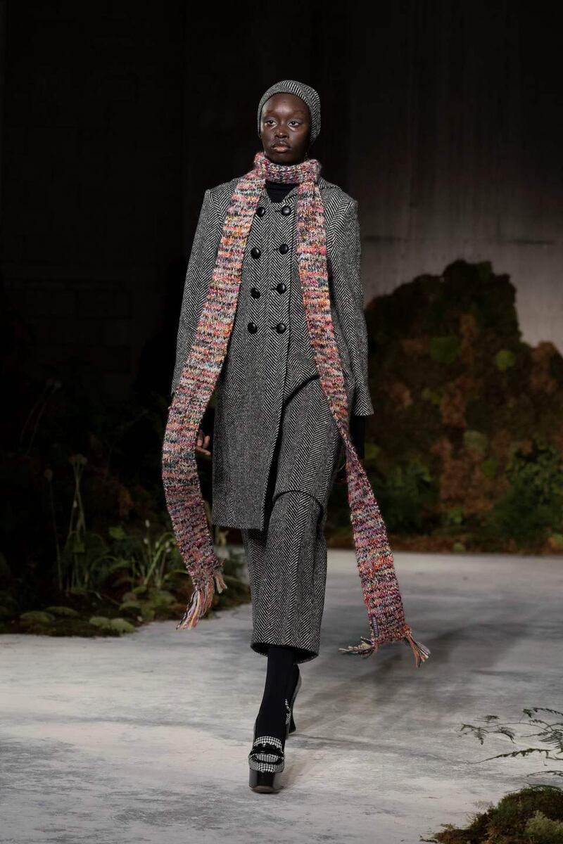 Longer lengths, looser shapes from British designer Alexa Chung. Photograph: Niklas Halle’n/AFP