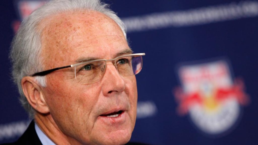 Franz Beckenbauer was provisionally banned from any football-related activity for 90 days over “an apparent breach” of ethics, soccer’s world governing body said. Photograph: Mike Segar/Reuters