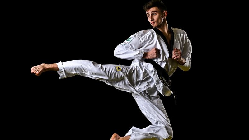 Taekwondo athlete Jack Woolley is going for gold at the Tokyo Olympics. Photograph: Sportsfile