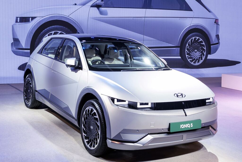 The Hyundai Ionic 5 is the firm's signature EV. Photograph: Anindito Mukherjee/Bloomberg