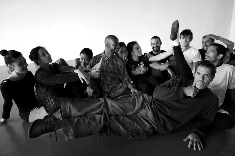 Bold Moves: Ohad Naharin (centre, with members of Batsheva Dance Company in 2012) coined his own movement language, Gaga. Photograph: Rina Castelnuovo/New York Times
